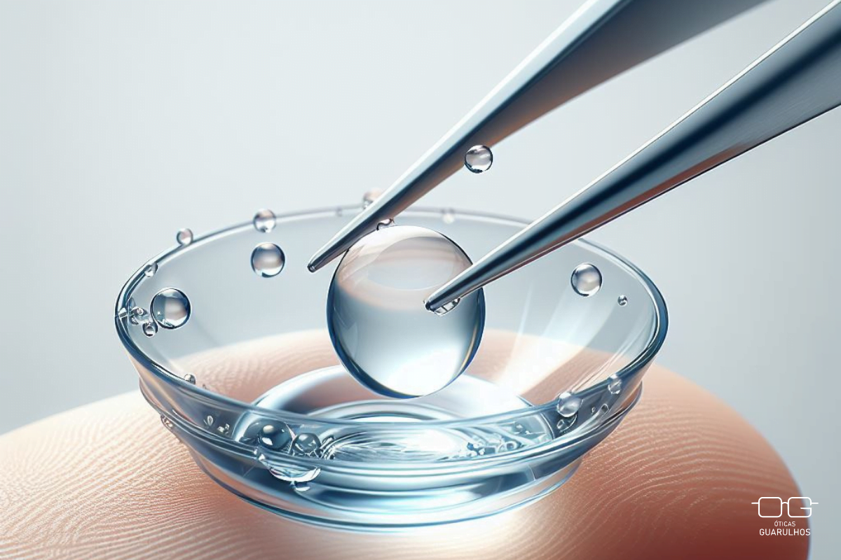 lentes de contato gelatinosas