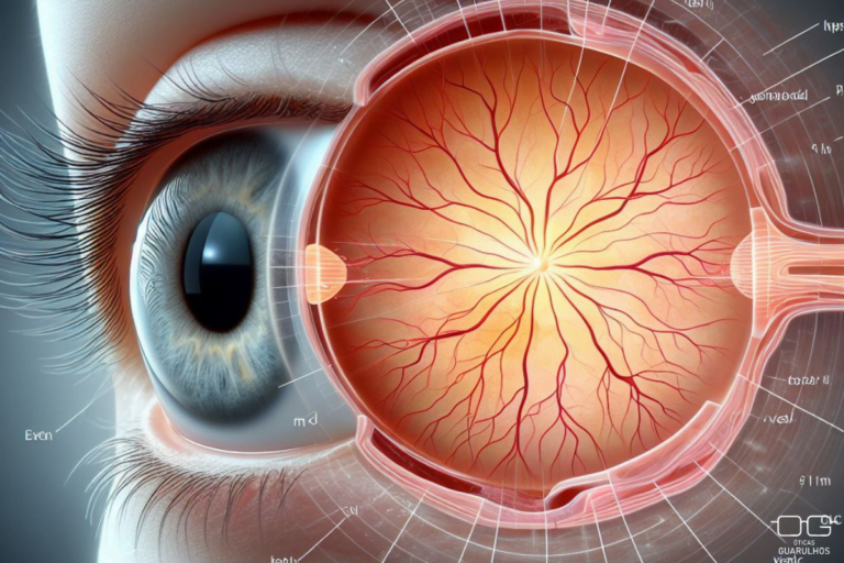 representa uma ilustração de uma retina saudável e uma retina afetada pela DMRI, com ênfase na importância da prevenção e tratamento.