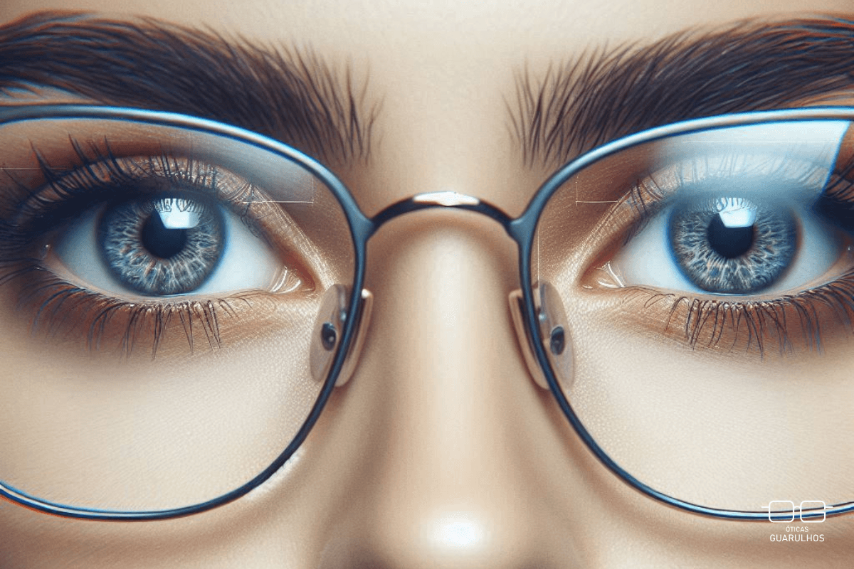 visão embaçada mesmo usando óculos